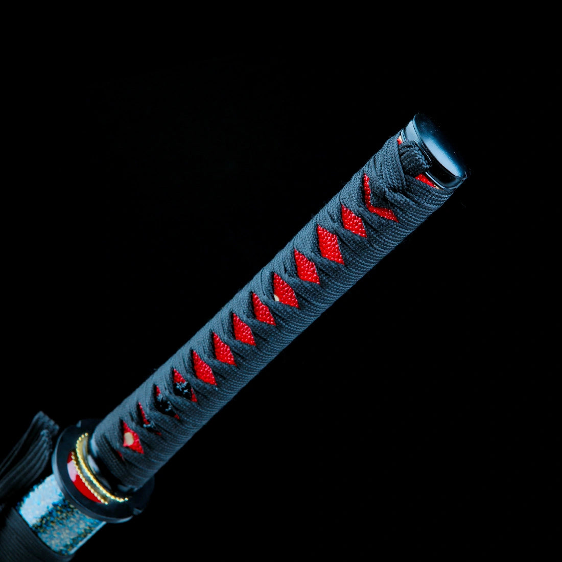 Authentic Ninjato – Handmade T10 Carbon Steel Blade – Full Tang – Red – Collector’s Edition