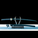 Real Samurai Sword – Handmade 1060 Steel Black Blade – Black Scabbard – Full Tang
