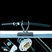 Real Samurai Sword – Handmade 1060 Steel Black Blade – Black Scabbard – Full Tang