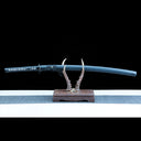 Real Japanese Katana – Handmade 1065 Carbon Steel Blade – Black – Full Tang