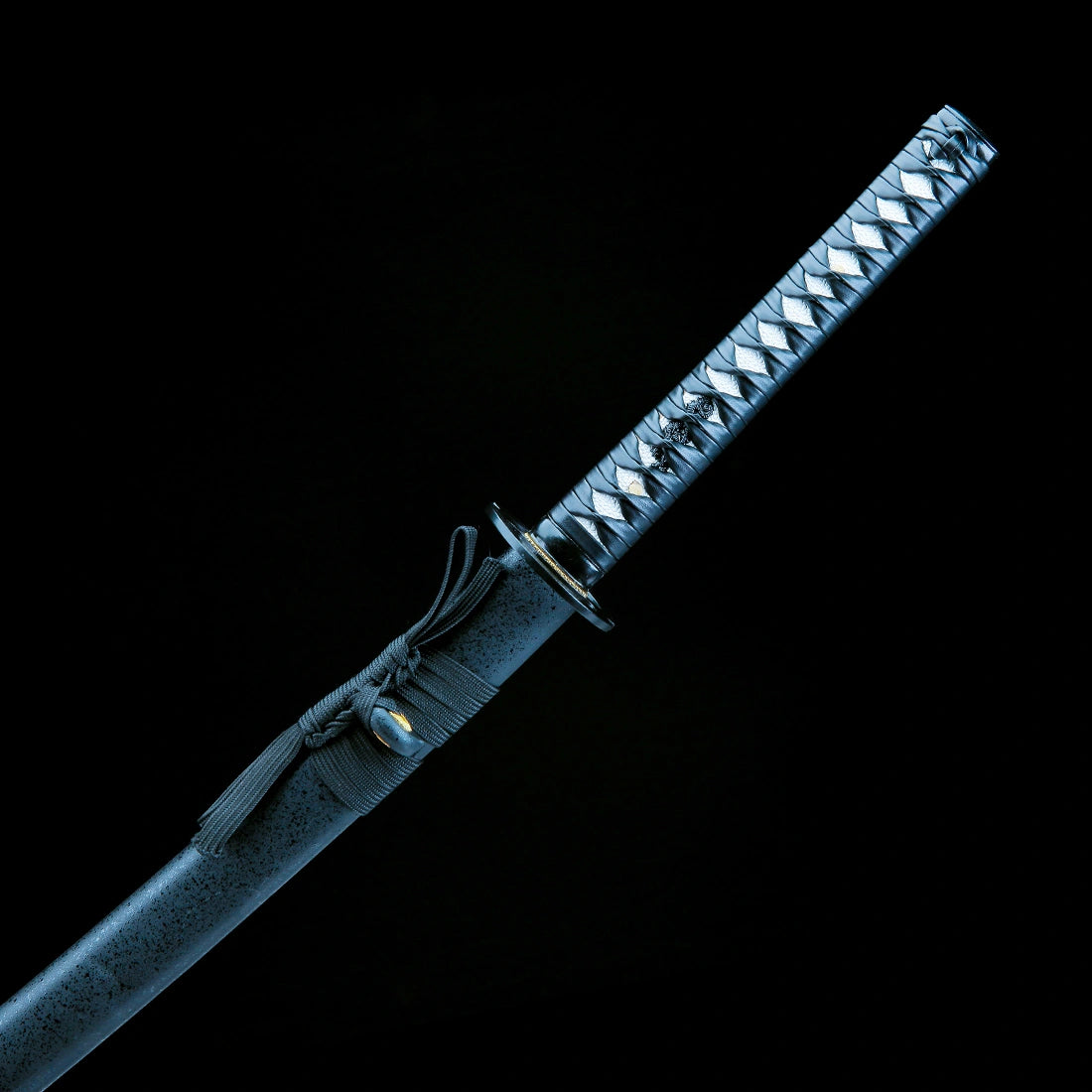 Real Japanese Katana – Handmade 1065 Carbon Steel Blade – Black – Full Tang
