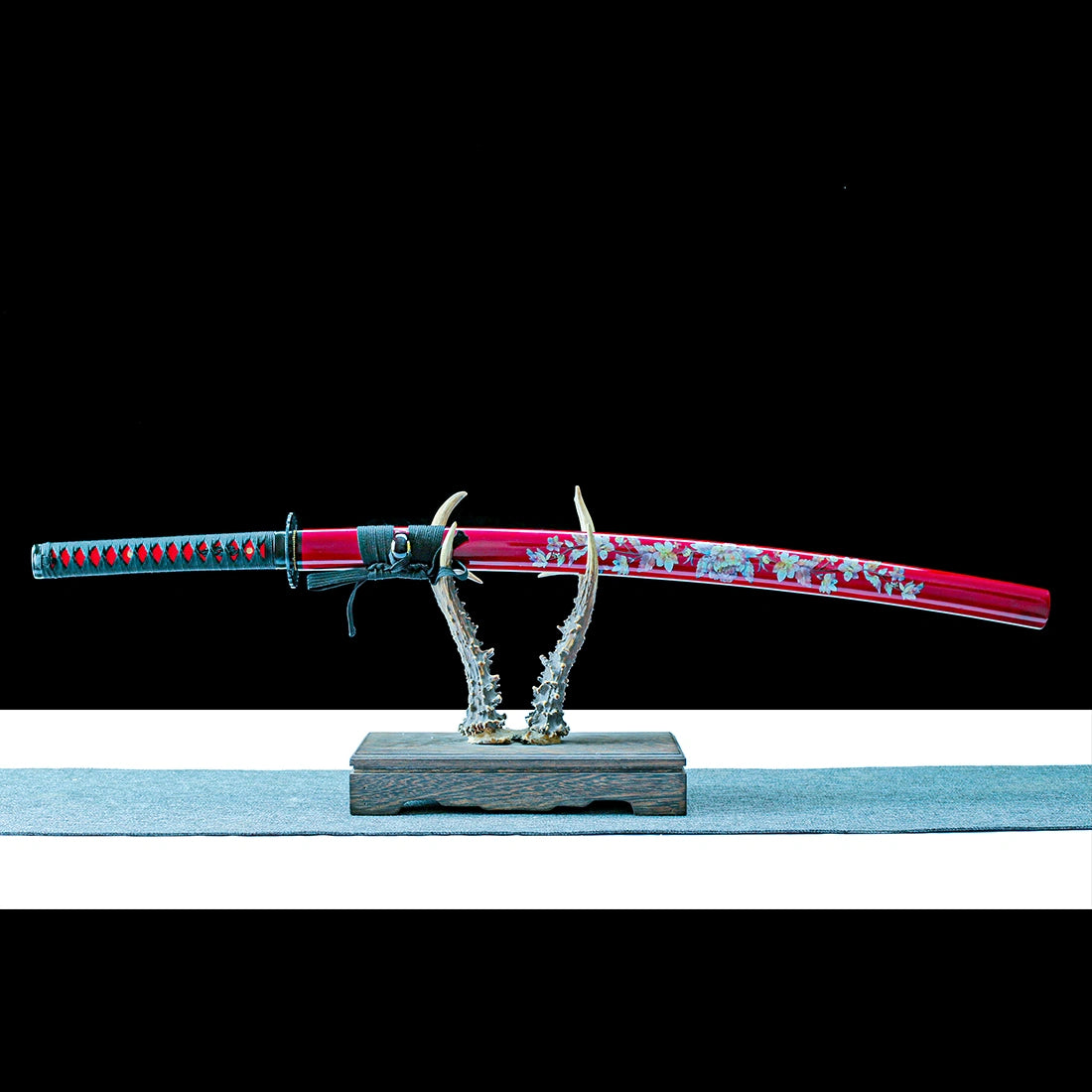 Real Katana Sword – Handmade T10 Carbon Steel Blade – Red – Full Tang – Premium Quality