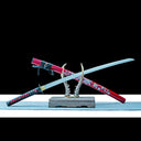 Real Katana Sword – Handmade T10 Carbon Steel Blade – Red – Full Tang – Premium Quality