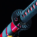 Real Katana Sword – Handmade T10 Carbon Steel Blade – Red – Full Tang – Premium Quality