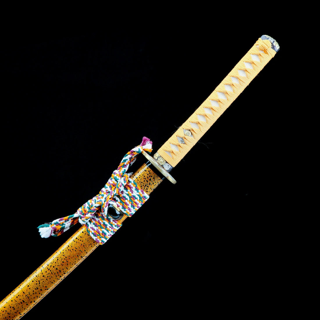 Real Katana Sword – Handmade T10 High Carbon Steel Blade – Gold – Full Tang