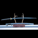 Real Katana Sword – Handmade 1060 Carbon Steel Blade – Full Tang – Gray – Battle Ready