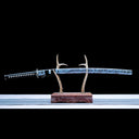 Real Katana Sword – Handmade 1060 Carbon Steel Blade – Full Tang – Gray – Battle Ready