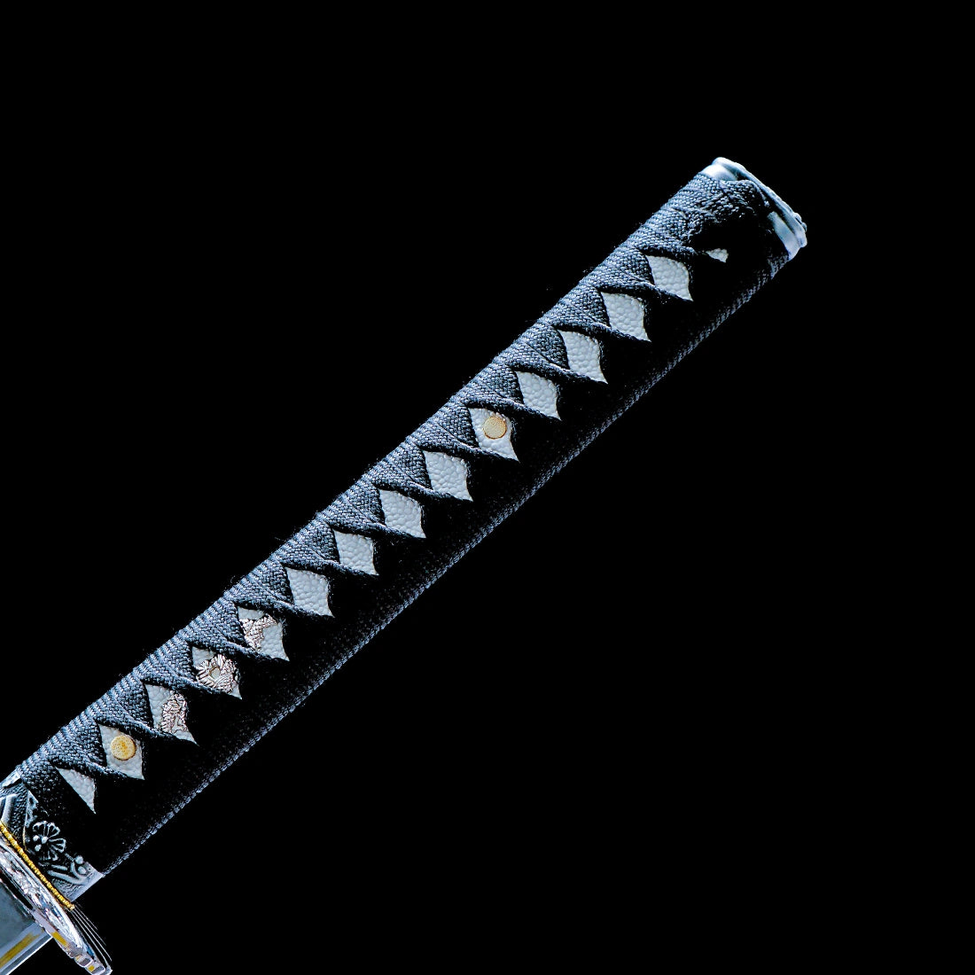Real Katana Sword – Handmade 1060 Carbon Steel Blade – Full Tang – Gray – Battle Ready