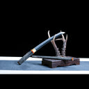 Real Wakizashi Sword – Handmade T10 High Carbon Steel Blade – Full Tang – Gray – Battle Ready