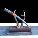 Real Wakizashi Sword – Handmade T10 High Carbon Steel Blade – Full Tang – Gray – Battle Ready