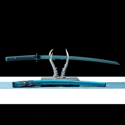 Real Katana Sword – Gray Titanium-Coated Carbon Steel  Blade – Rustproof – High Performance