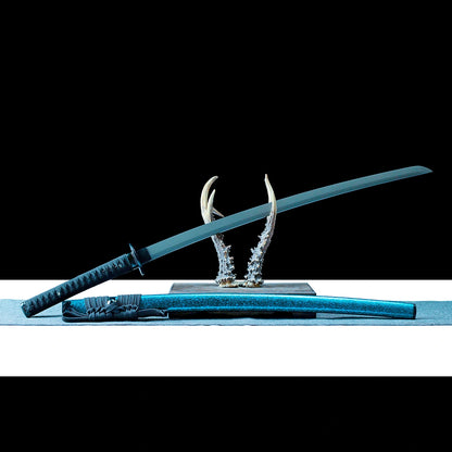 Real Katana Sword – Gray Titanium-Coated Carbon Steel  Blade – Rustproof – High Performance