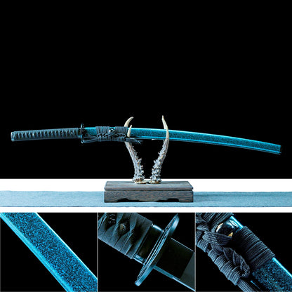 Real Katana Sword – Gray Titanium-Coated Carbon Steel  Blade – Rustproof – High Performance