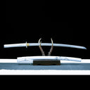Authentic Katana – Handmade T10 Carbon Steel Blade – White – Full Tang