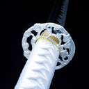 Authentic Katana – Handmade T10 Carbon Steel Blade – White – Full Tang