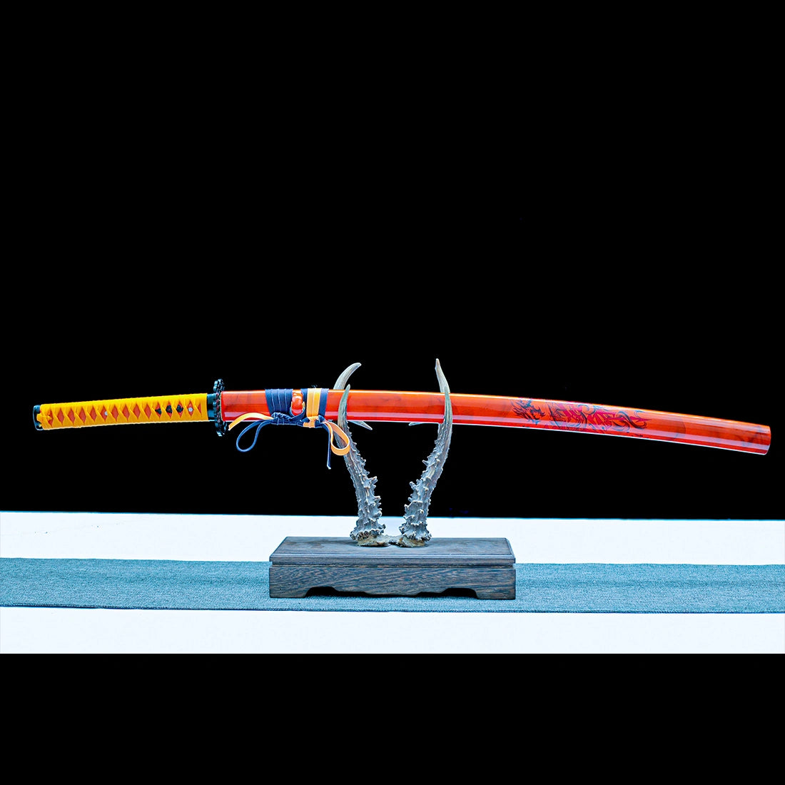 Real Katana – T10 Carbon Steel Blade – Full Tang – Orange Scabbard – Battle Ready