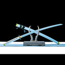 Okita Souji katana blade and saya arranged on a display stand