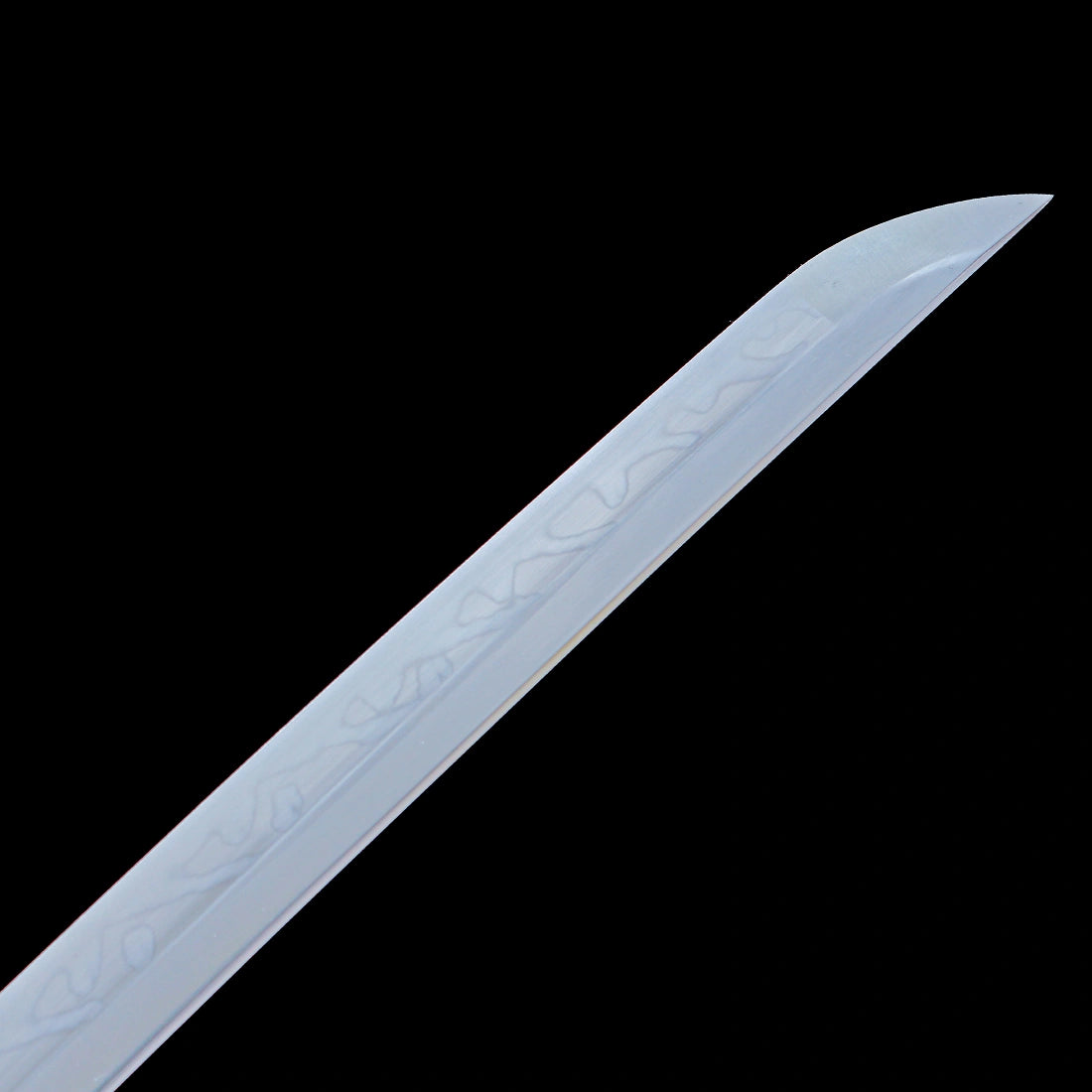 Handmade Katana Sword – Real T10 Steel Clay Tempering Willow Leaf Blade – Black – Full Tang – Battle Ready