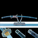 Handmade True Katana Sword – High Performance T10 Carbon Steel Blade – Black Scabbard – Full Tang