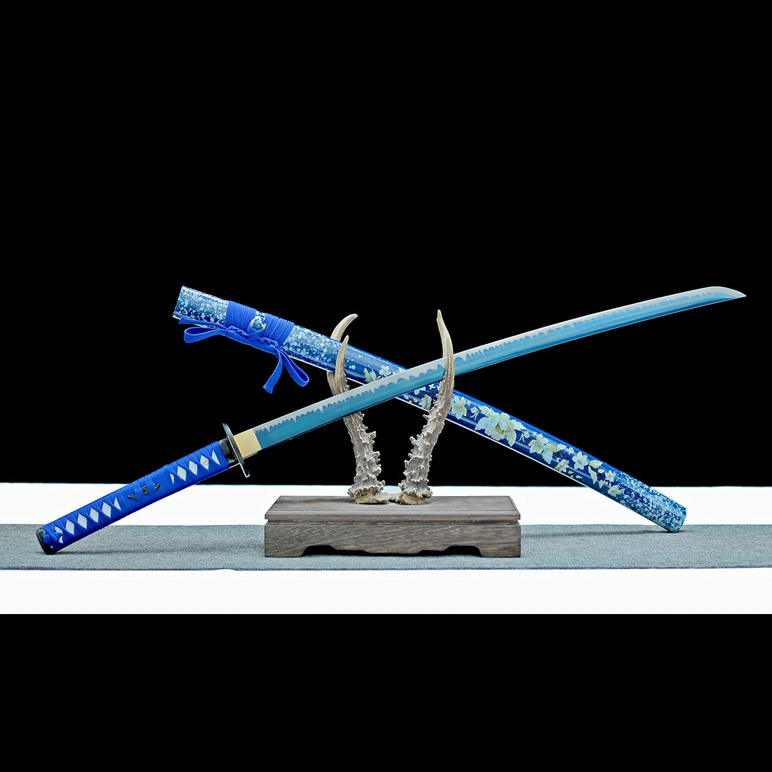 High Performance Katana Sword – Handmade T10 Carbon Steel Blade – Full Tang – Blue