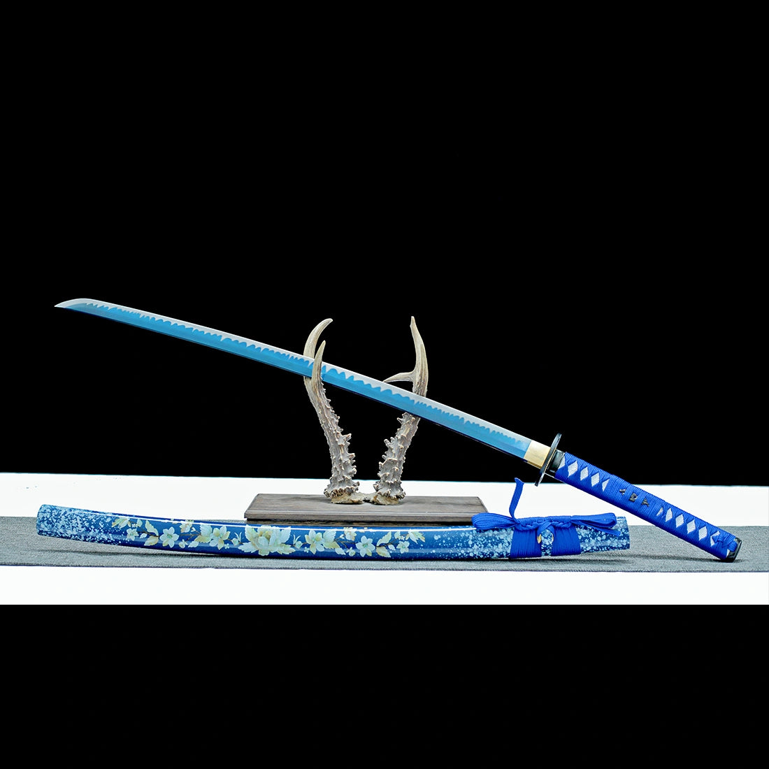 High Performance Katana Sword – Handmade T10 Carbon Steel Blade – Full Tang – Blue