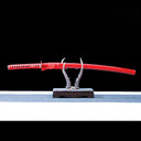 Real Katana Sword – Handmade 1060 Carbon Steel Blade – Full Tang – Red
