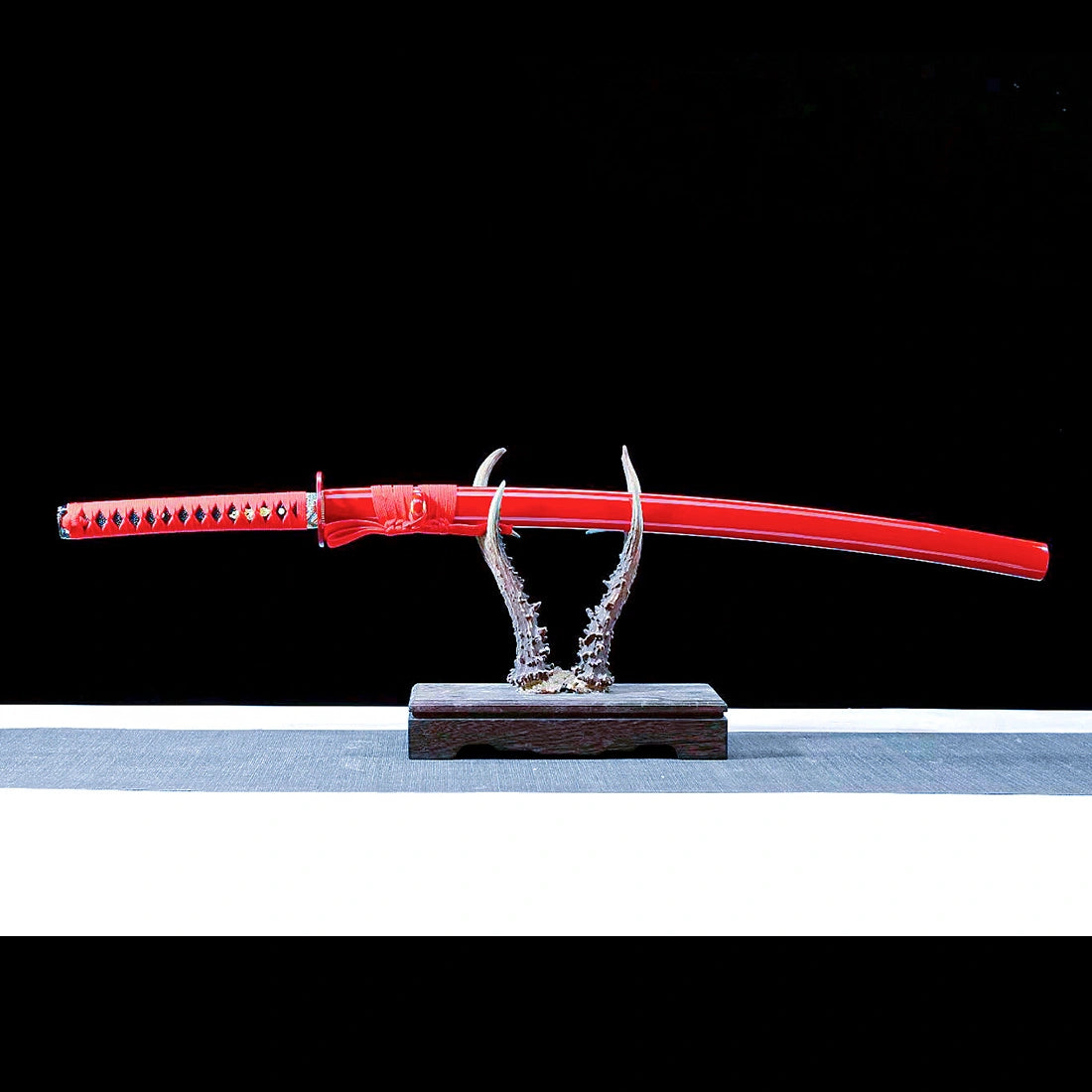Real Katana Sword – Handmade 1060 Carbon Steel Blade – Full Tang – Red