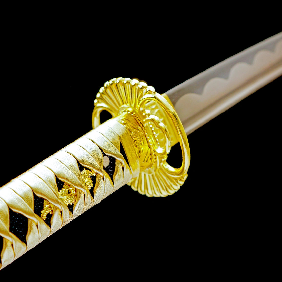 High Performance Real Katana Sword – Handmade Gold 1065 Carbon Steel Blade – Full Tang