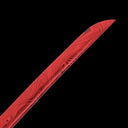 Real Katana Sword – Handmade Red T10 Carbon Steel Blade – Red Scabbard – Full Tang