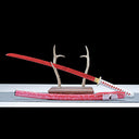 Real Katana Sword – Handmade Red T10 Carbon Steel Blade – Red Scabbard – Full Tang