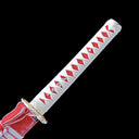Real Katana Sword – Handmade Red T10 Carbon Steel Blade – Red Scabbard – Full Tang