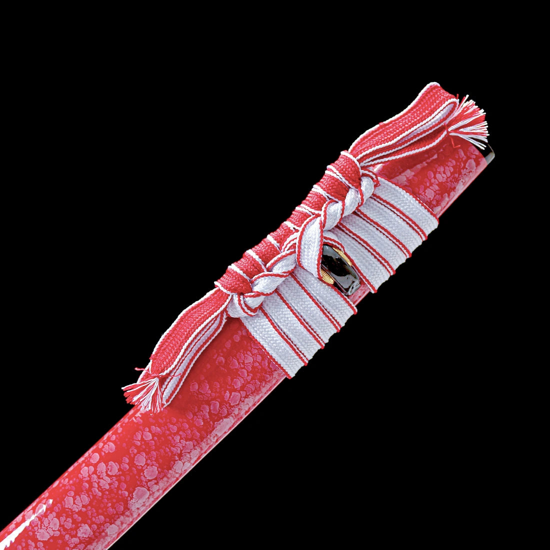 Real Katana Sword – Handmade Red T10 Carbon Steel Blade – Red Scabbard – Full Tang