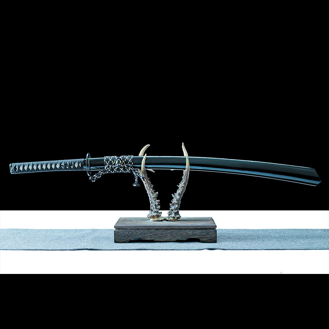 Japanese Naginata Katana – High Performance 1065 Carbon Steel Blade – Black – Full Tang