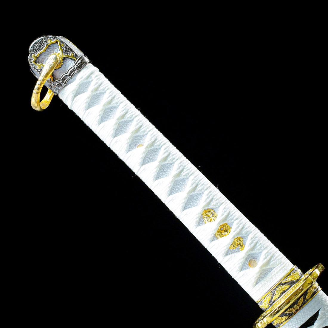 Japanese Tachi Sword – Handmade Red Damascus Pattern Steel Blade – Full Tang – High Performance – Premium Quality