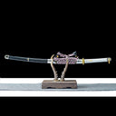 Japanese Tachi Sword – Handmade Red Damascus Pattern Steel Blade – Full Tang – High Performance – Premium Quality