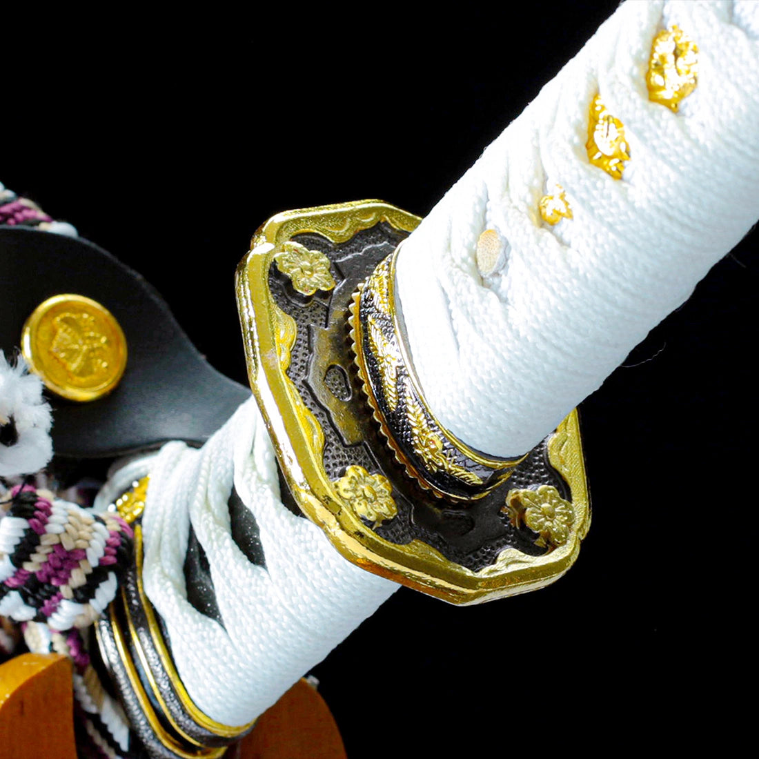 Japanese Tachi Sword – Handmade Red Damascus Pattern Steel Blade – Full Tang – High Performance – Premium Quality