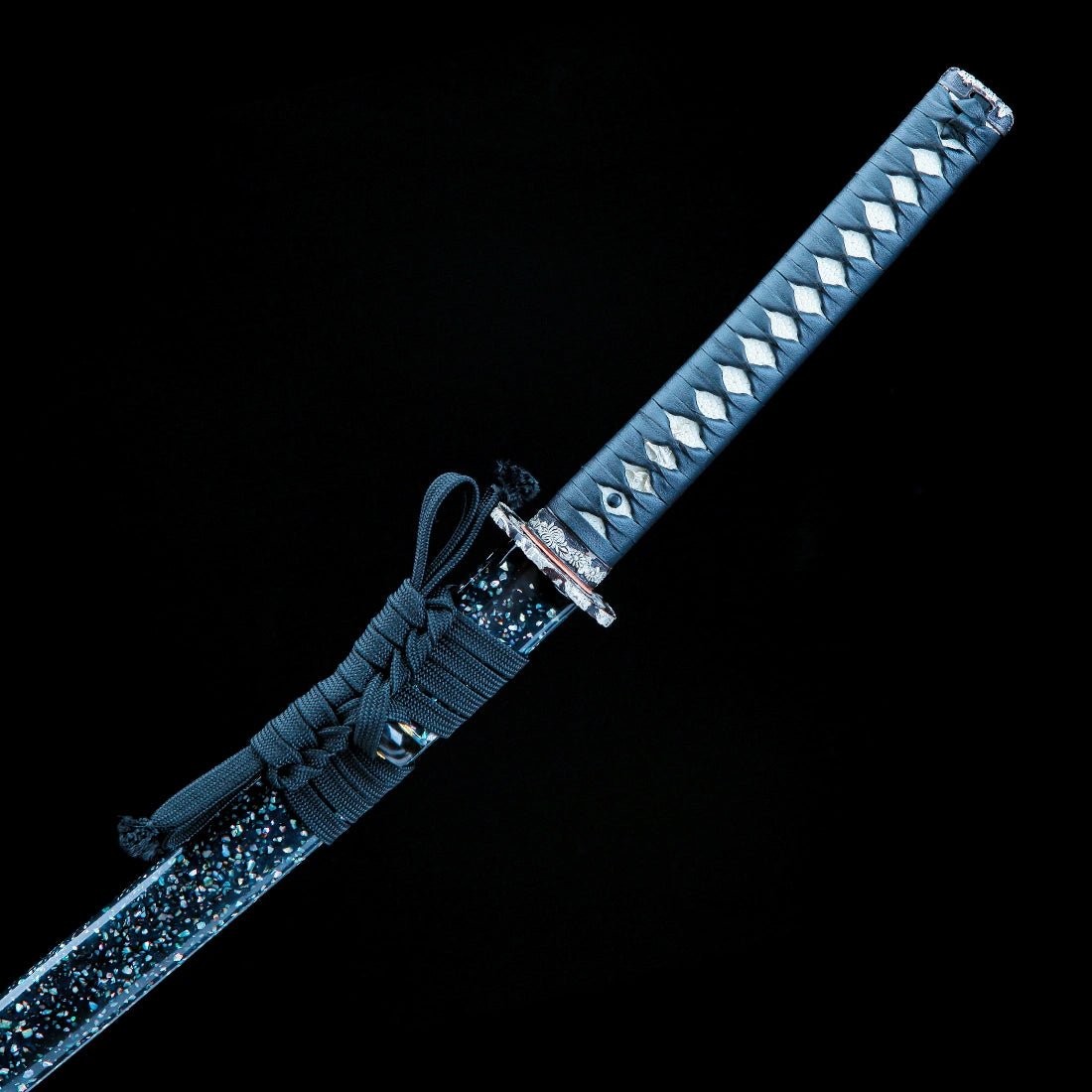 Katana Sword – Handmade Japanese Katana Sword – T10 High Carbon Steel Blade – Black Scabbard