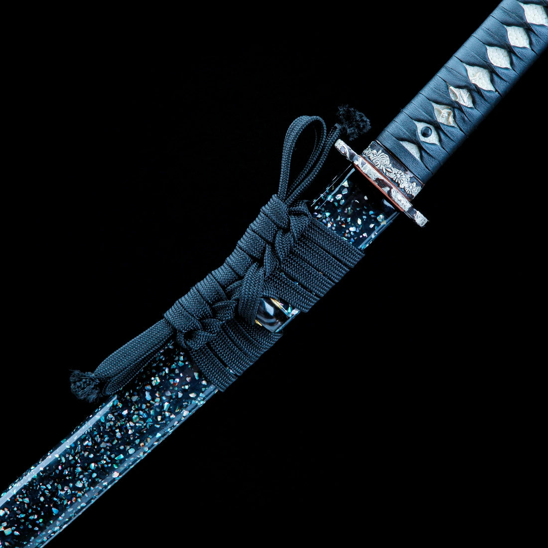 Katana Sword – Handmade Japanese Katana Sword – T10 High Carbon Steel Blade – Black Scabbard