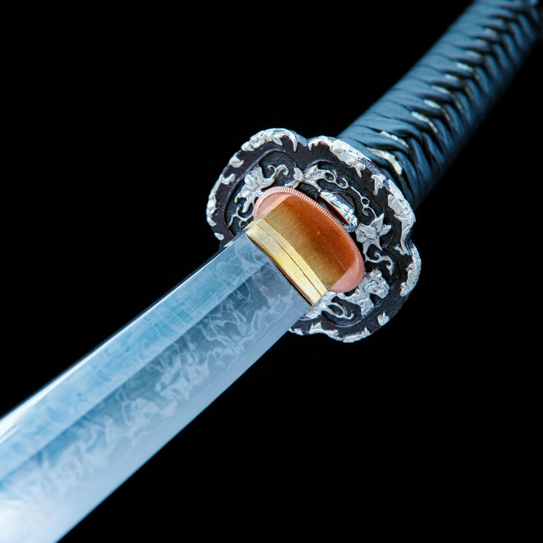 Katana Sword – Handmade Japanese Katana Sword – T10 High Carbon Steel Blade – Black Scabbard
