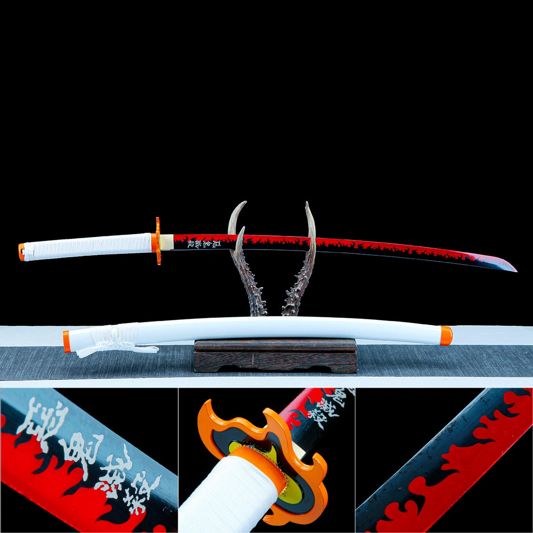 Kyojuro Rengoku's Sword – Demon Slayer Sword – Kimetsu No Yaiba Sword – Nichirin Sword – White