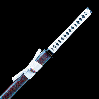 Ninja Sword – Handmade Japanese Ninjato Sword – T10 Carbon Steel Blade – White – High Performance
