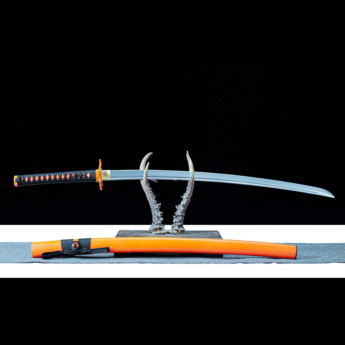 Orange Katana –  High performance Real Japanese Katana Sword – 1065 Carbon Steel Blade – Full Tang