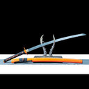 Orange Katana –  High performance Real Japanese Katana Sword – 1065 Carbon Steel Blade – Full Tang