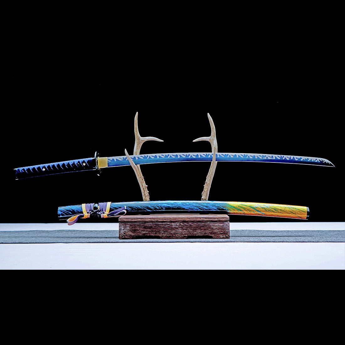 Real Handmade Katana Sword – Blue 1065 Carbon Steel Blade – Full Tang – Premium Quality