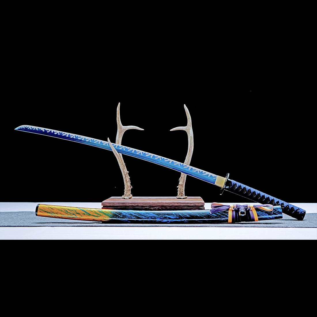 Real Handmade Katana Sword – Blue 1065 Carbon Steel Blade – Full Tang – Premium Quality