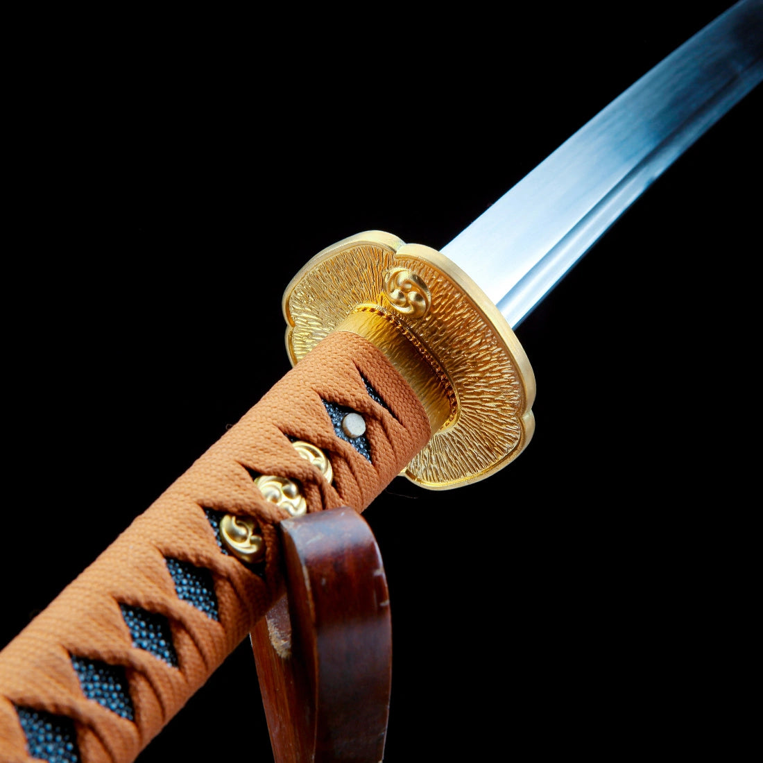 Real Japanese Katana Sword – T10 Carbon Steel Blade – Full Tang – Black – High Performance