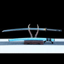 Real Handmade Katana Sword – T10 Carbon Steel Blade – Full Tang – Blue – High Performance