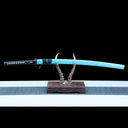 Real Handmade Katana Sword – T10 Carbon Steel Blade – Full Tang – Blue – High Performance