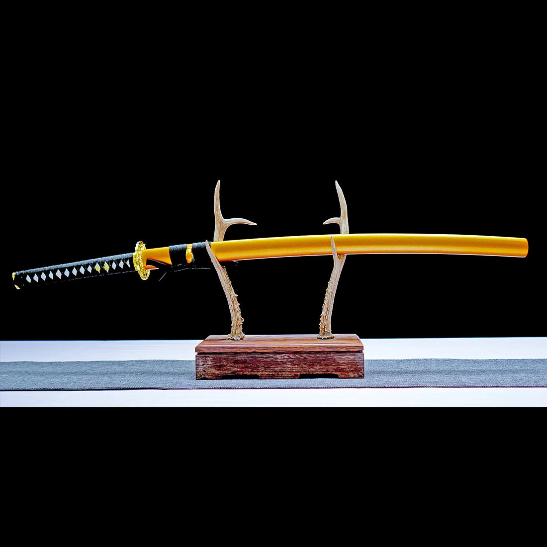 Real Japanese Katana Sword – Handmade Blue 1065 Carbon Steel Blade – Orange Scabbard  – Full Tang – Premium Quality