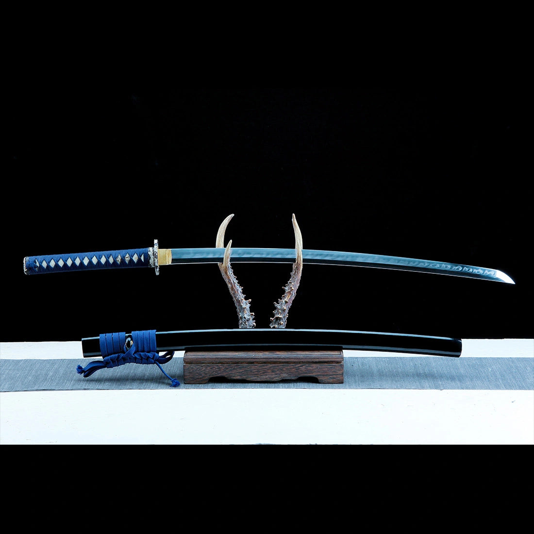 Real Japanese Katana Sword – Handmade T10 Carbon Steel Blade – Black – Full Tang – Premium Quality